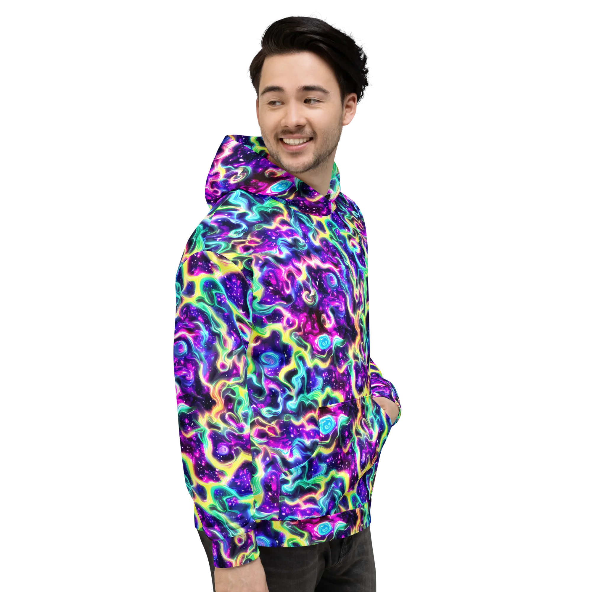 Radiant Warp on Hoodie — Right