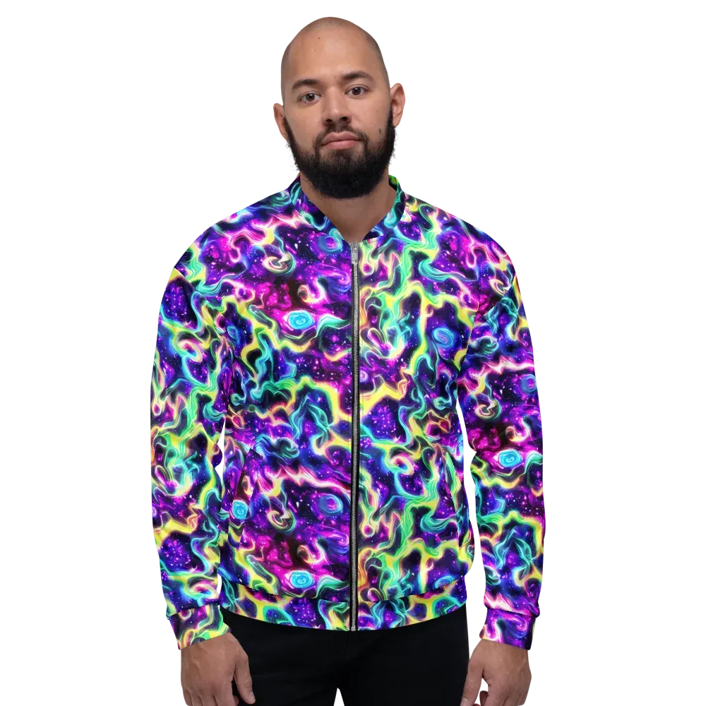 Radiant Warp on Bomber Jacket — Front