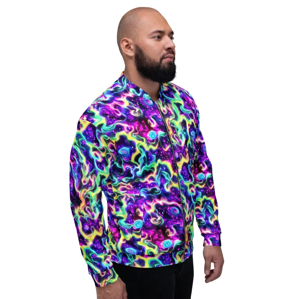 Radiant Warp on Bomber Jacket — Right