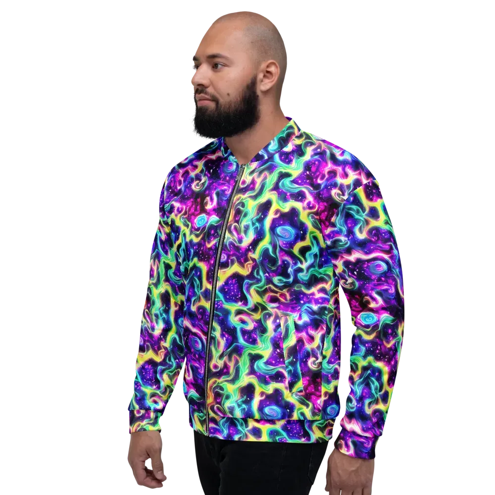 Radiant Warp on Bomber Jacket — Left