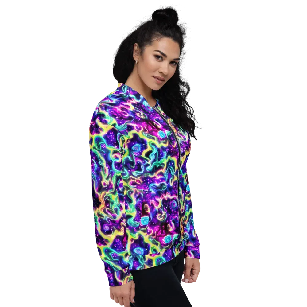 Radiant Warp on Bomber Jacket — Right