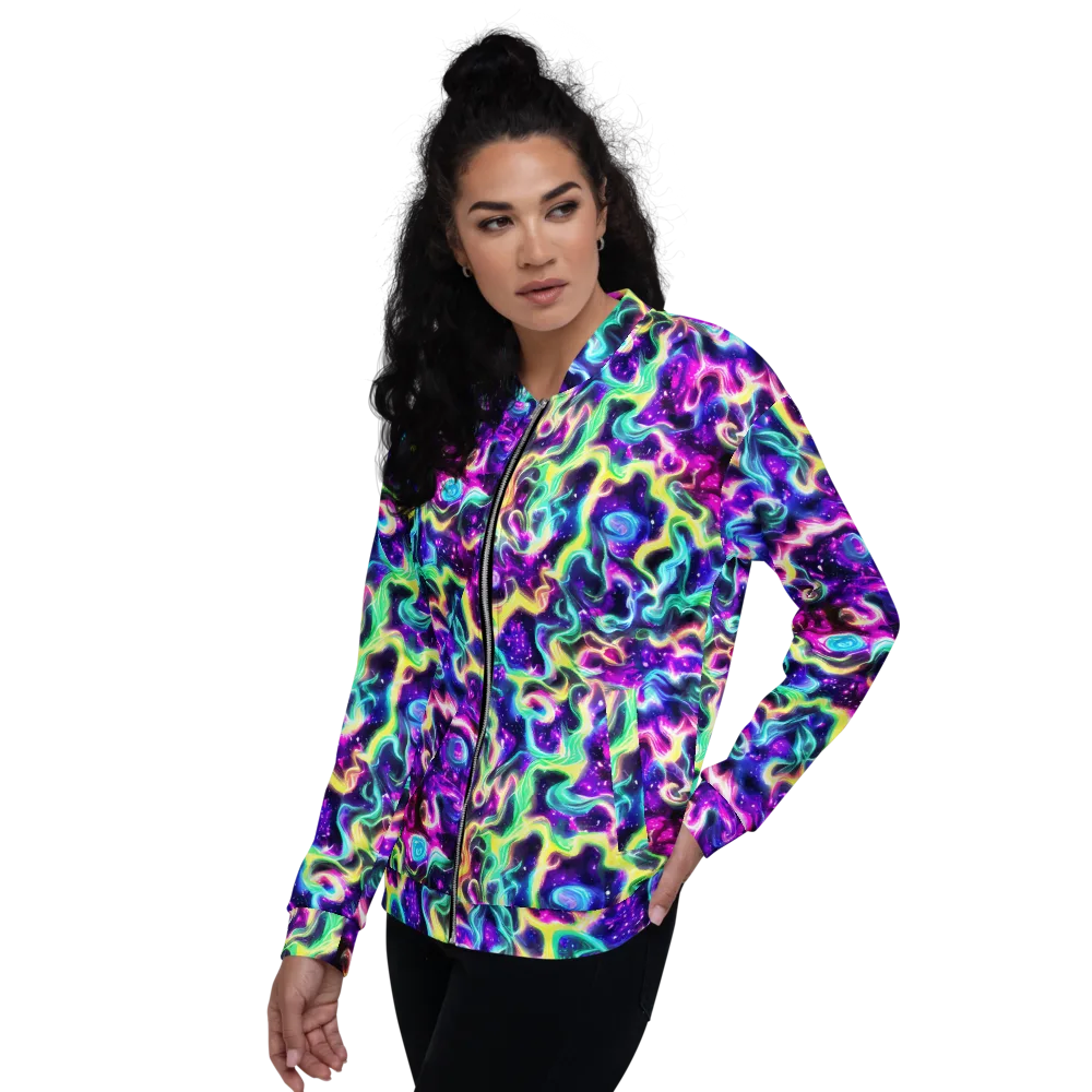Radiant Warp on Bomber Jacket — Left