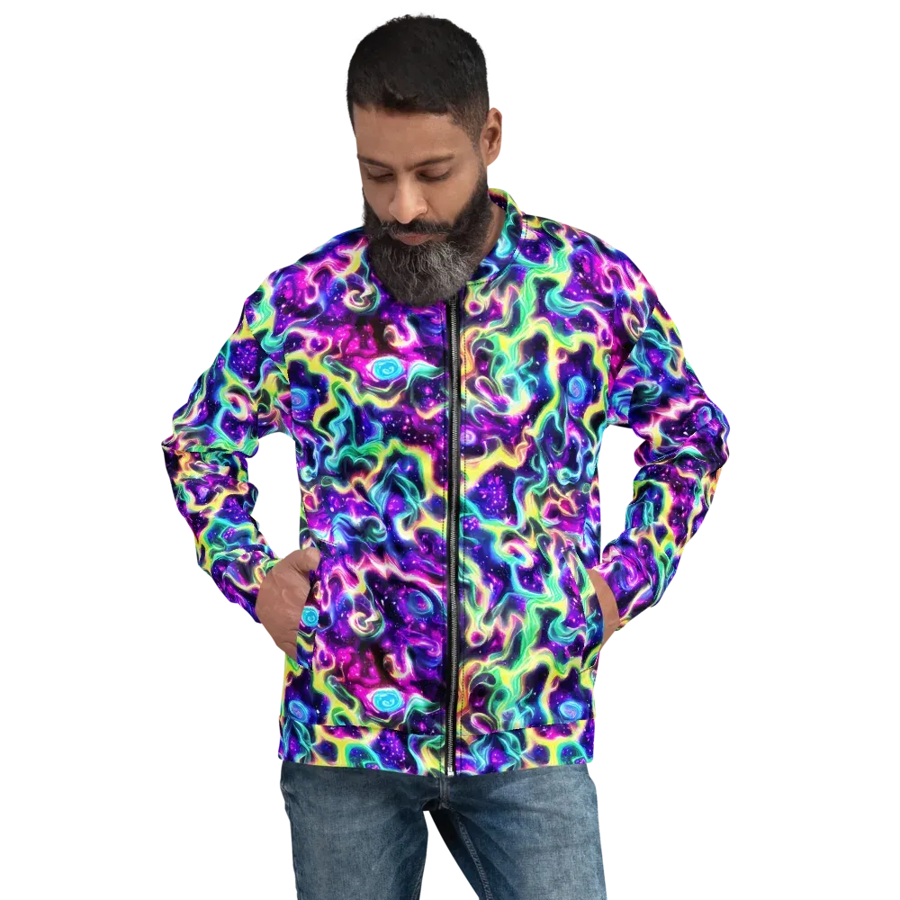 Radiant Warp on Bomber Jacket — Front