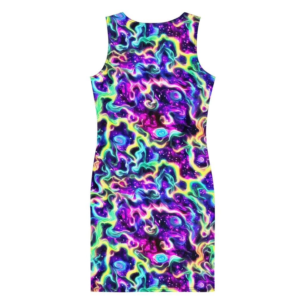 Radiant Warp on Bodycon Dress — Back