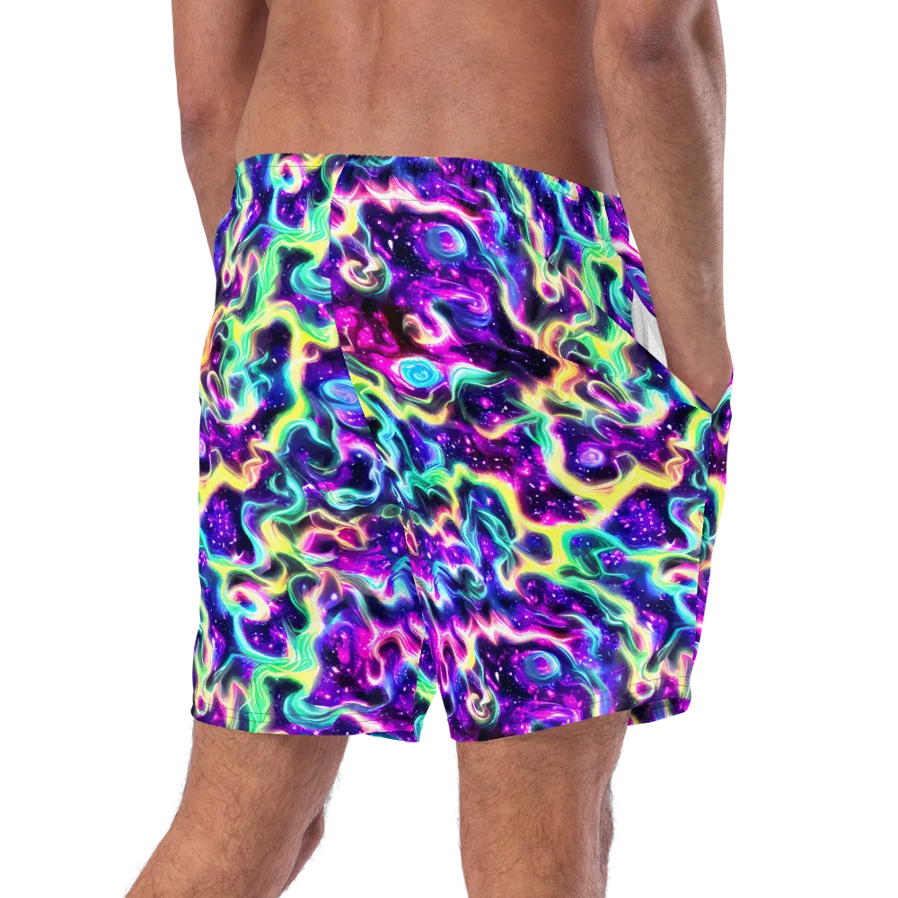 Radiant Warp on Swim Trunks — Right Back