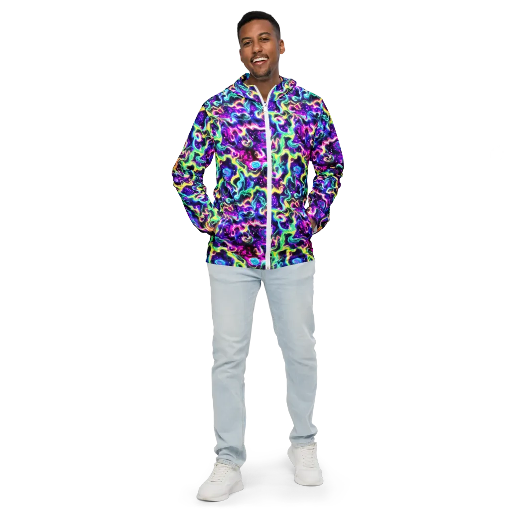 Radiant Warp on Men's Windbreaker — Front