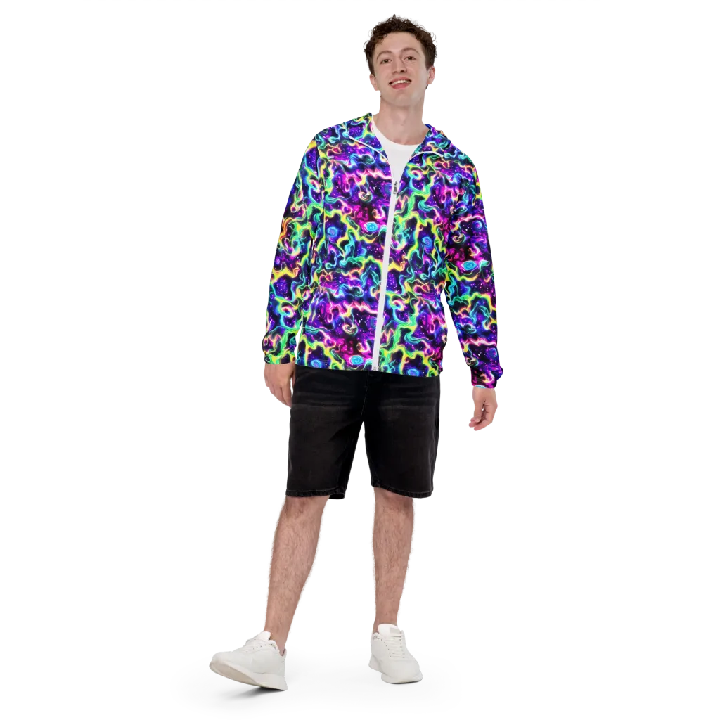Radiant Warp on Men's Windbreaker — Front