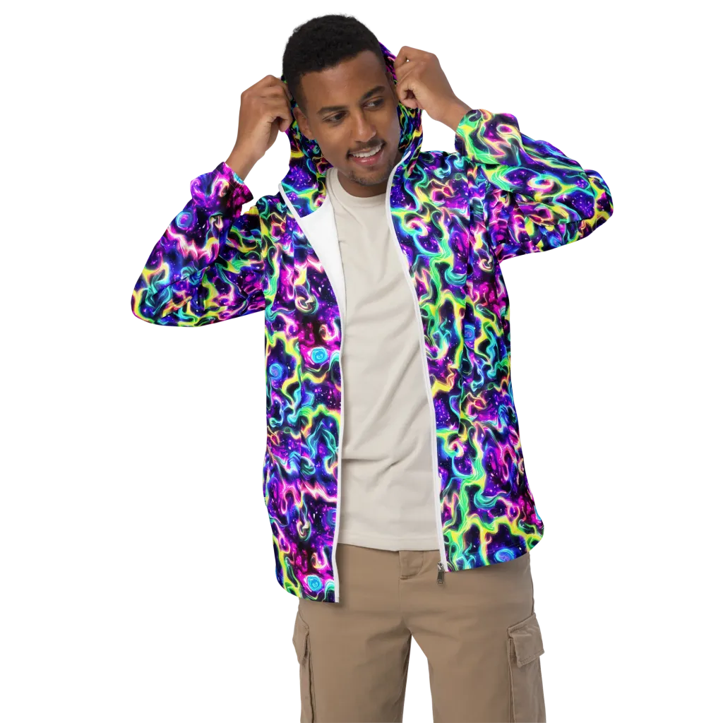 Radiant Warp on Men's Windbreaker — Front