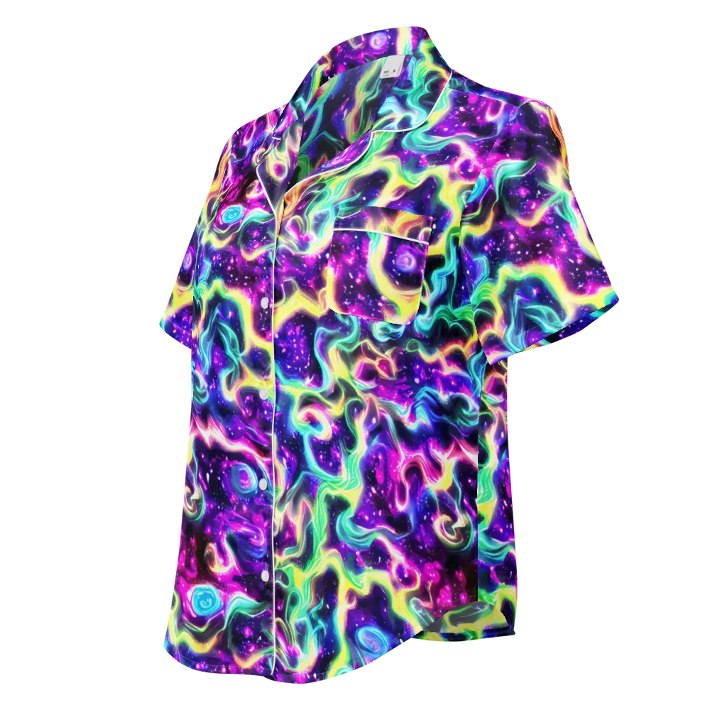 Radiant Warp on Women's Short Sleeve Pajama Top — Left Front