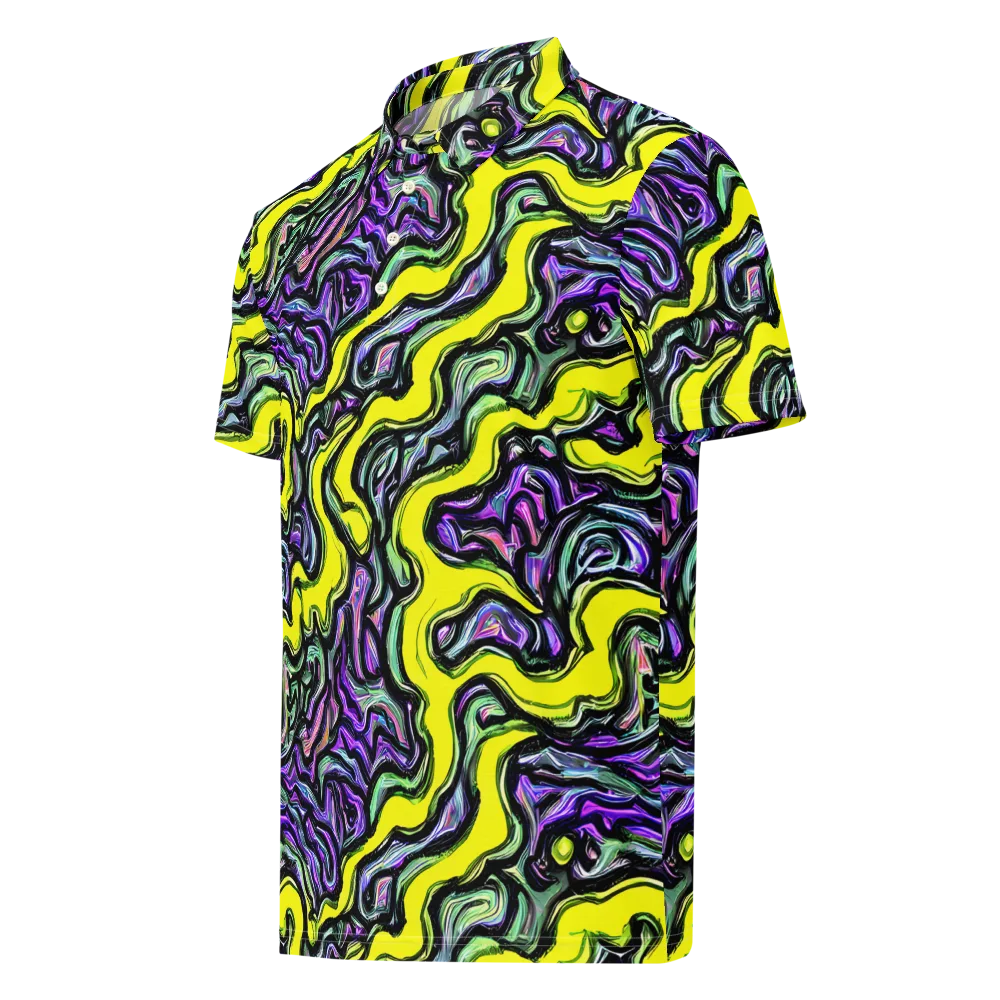 Acid Ripple on Men's Slim Fit Polo Shirt — Left Front