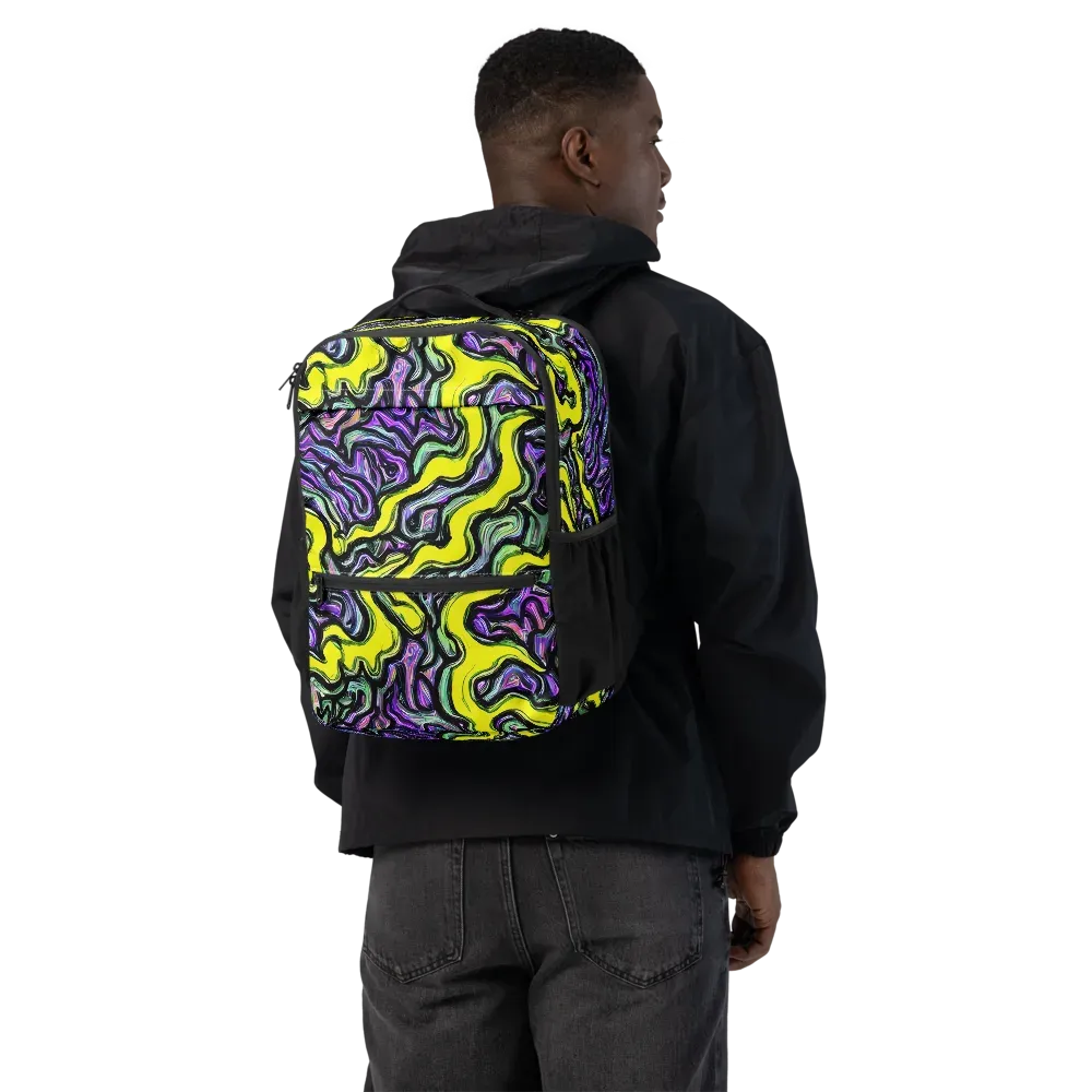 Acid Ripple on Utility Backpack — Back