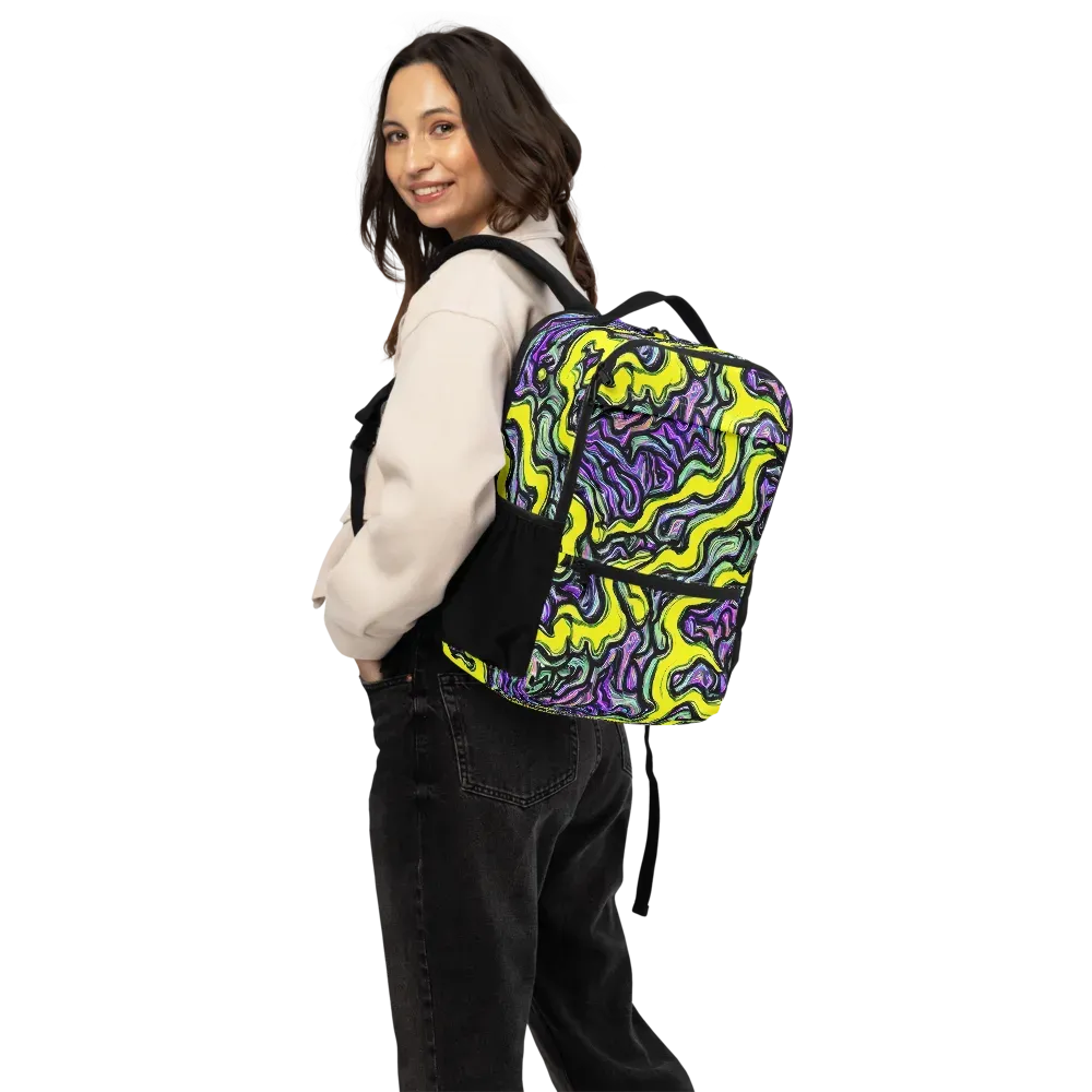 Acid Ripple on Utility Backpack — Back