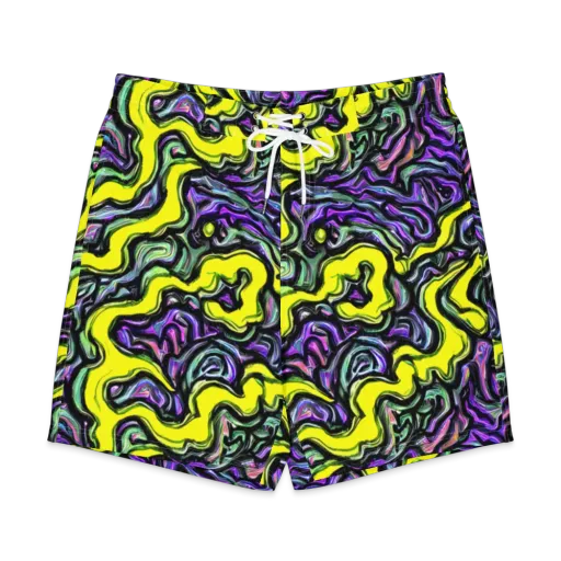 Acid Ripple on a Men's Board Shorts
