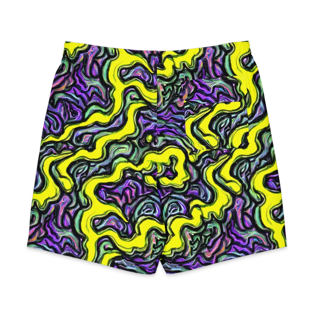 Acid Ripple on Men's Board Shorts — Back