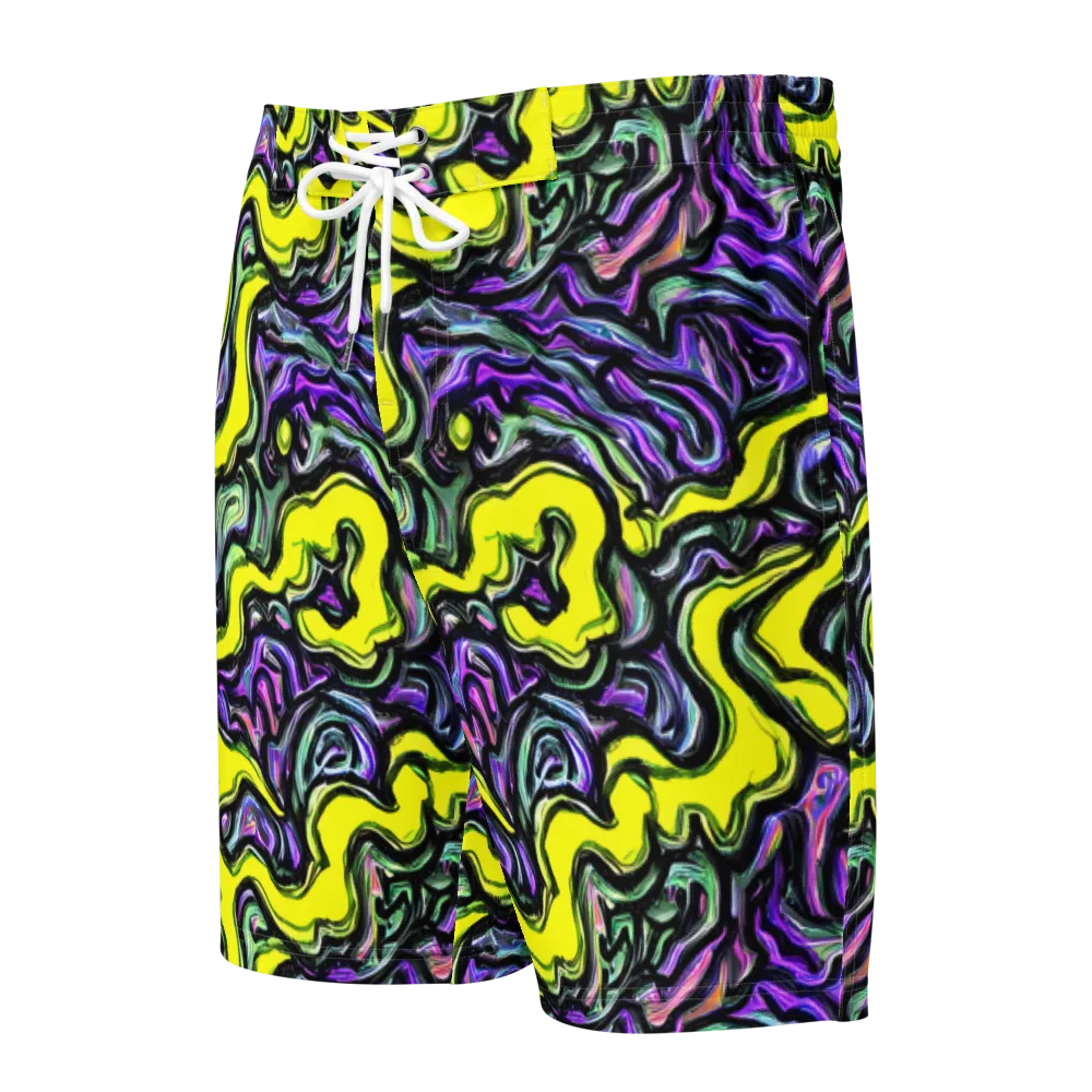 Acid Ripple on Men's Board Shorts — Front