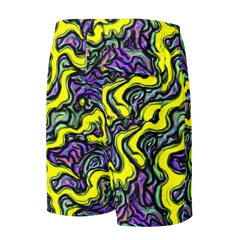 Acid Ripple on Men's Board Shorts — Back