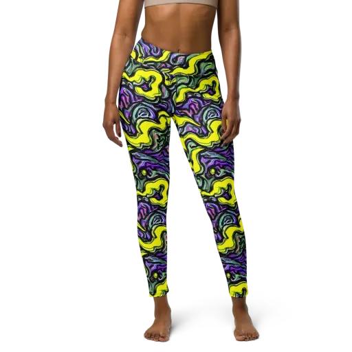 Acid Ripple on a Yoga Leggings