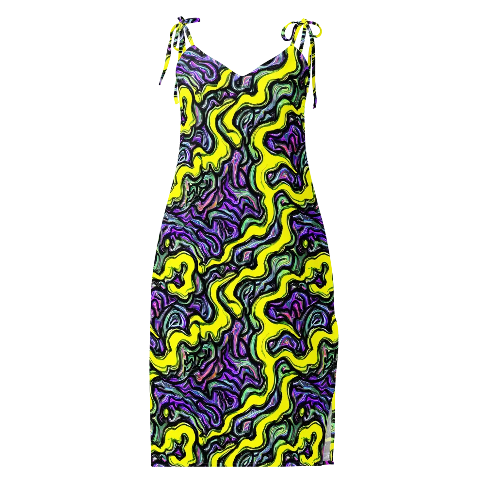 Acid Ripple on Slip Dress — Front