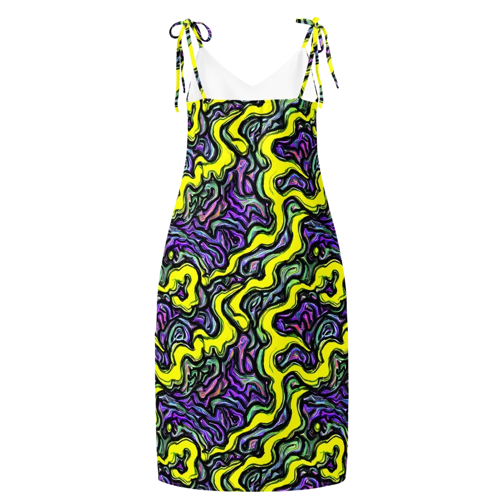 Acid Ripple on Slip Dress — Back