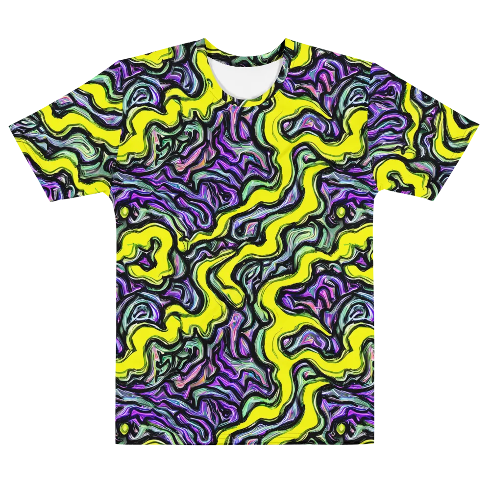 Acid Ripple on Men's Cotton Crew Neck T-Shirt — Front