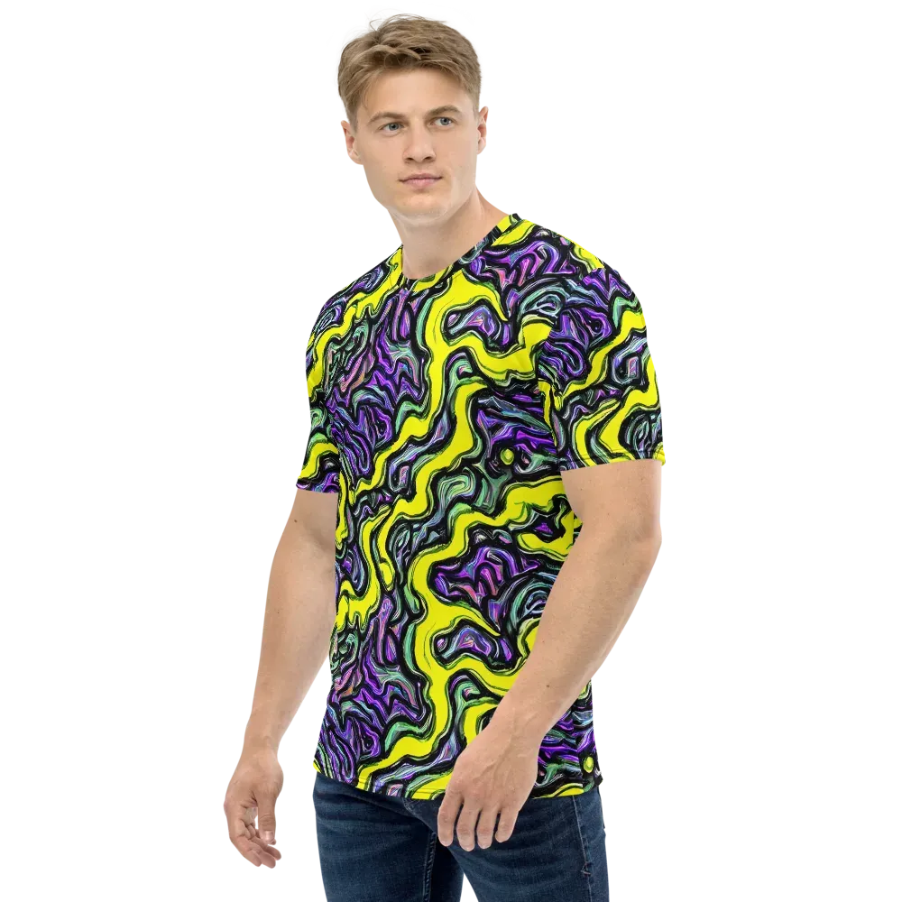 Acid Ripple on Men's Crew Neck T-Shirt — Left