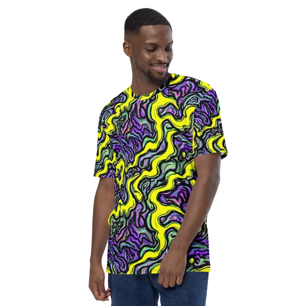 Acid Ripple on Men's Crew Neck T-Shirt — Left