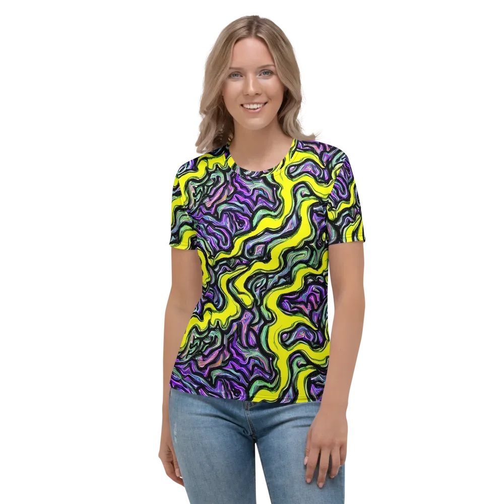 Acid Ripple on Women's Crew Neck T-Shirt — Front