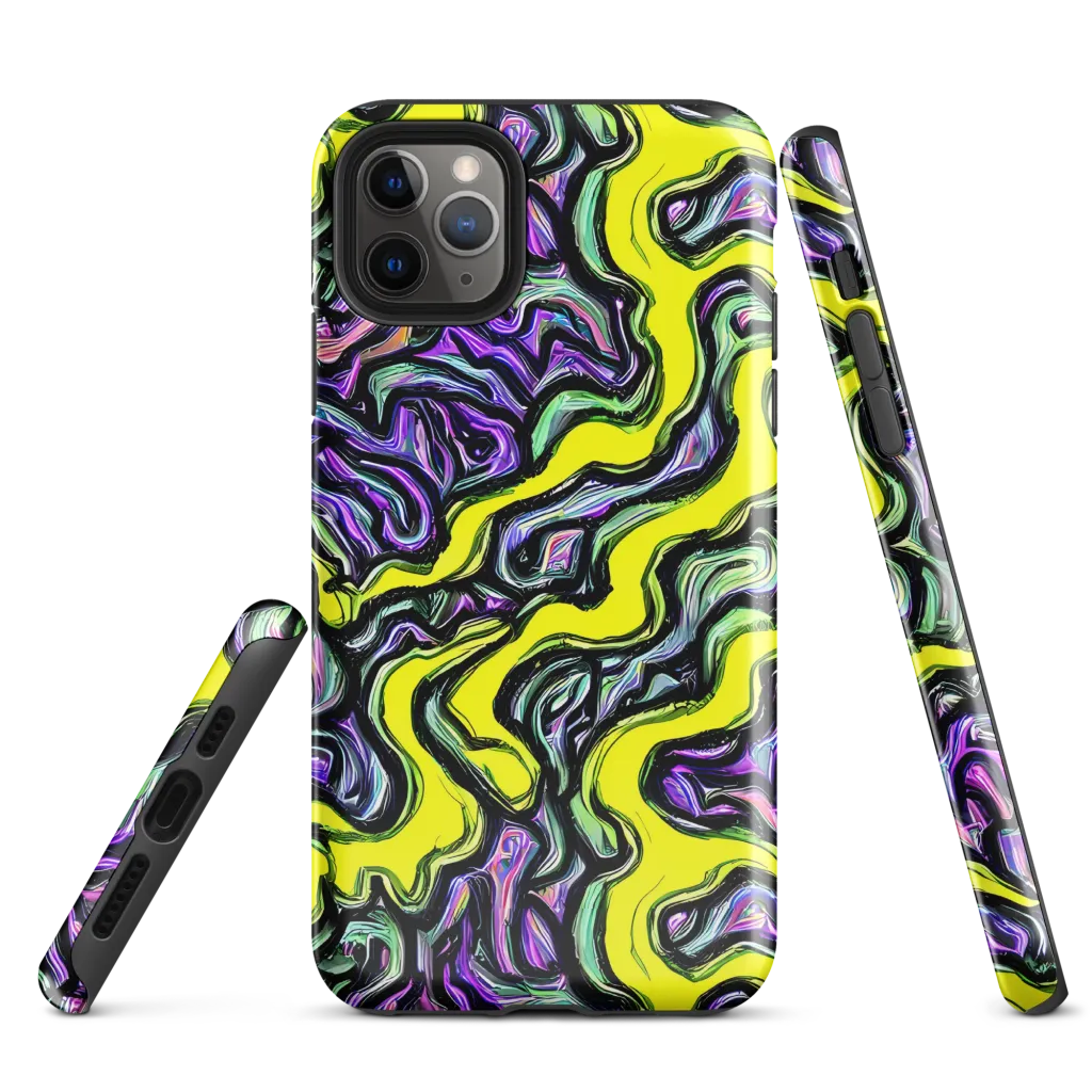 Acid Ripple on Tough Case for iPhone® — Front