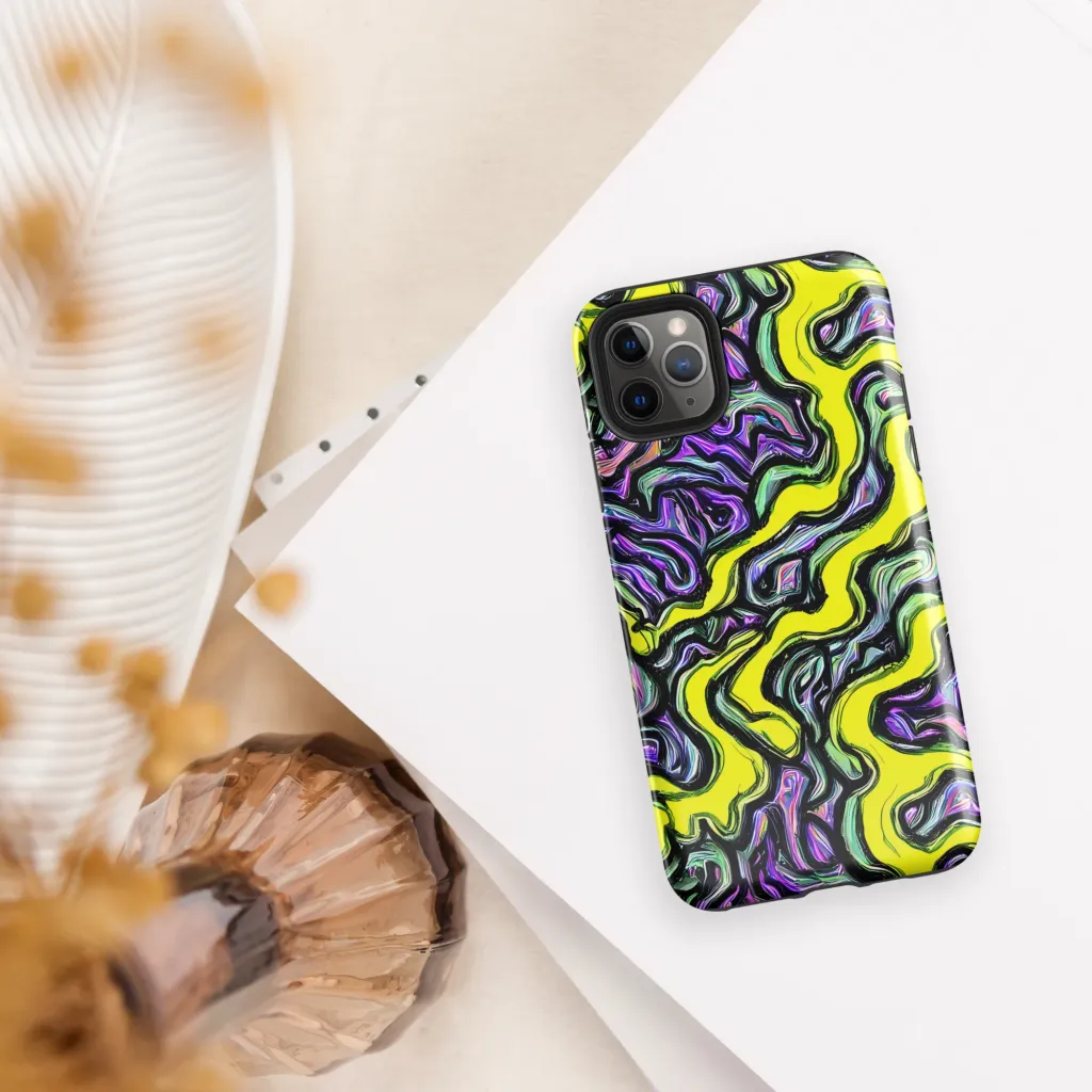 Acid Ripple on Tough Case for iPhone® — Front