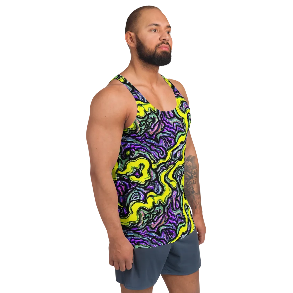 Acid Ripple on Men's Tank Top — Right Front