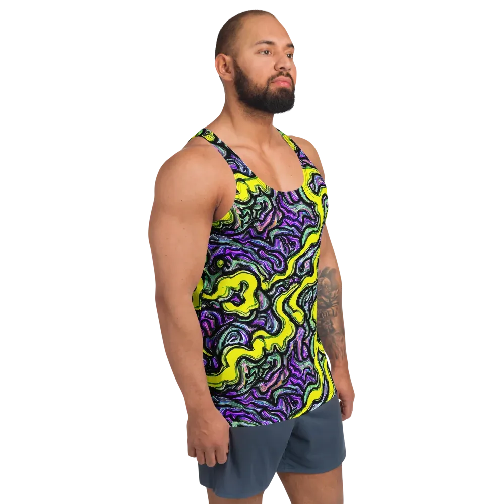 Acid Ripple on Men's Tank Top — Right Front