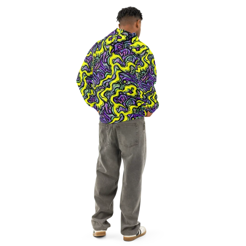 Acid Ripple on Cotton Hoodie — Back