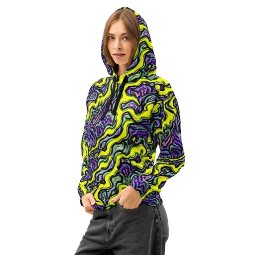 Acid Ripple on a Cotton Hoodie
