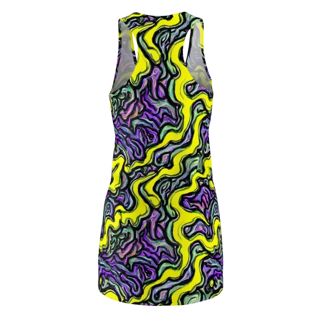 Acid Ripple on Racerback Dress — Back