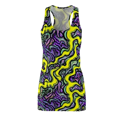 Acid Ripple on a Racerback Dress