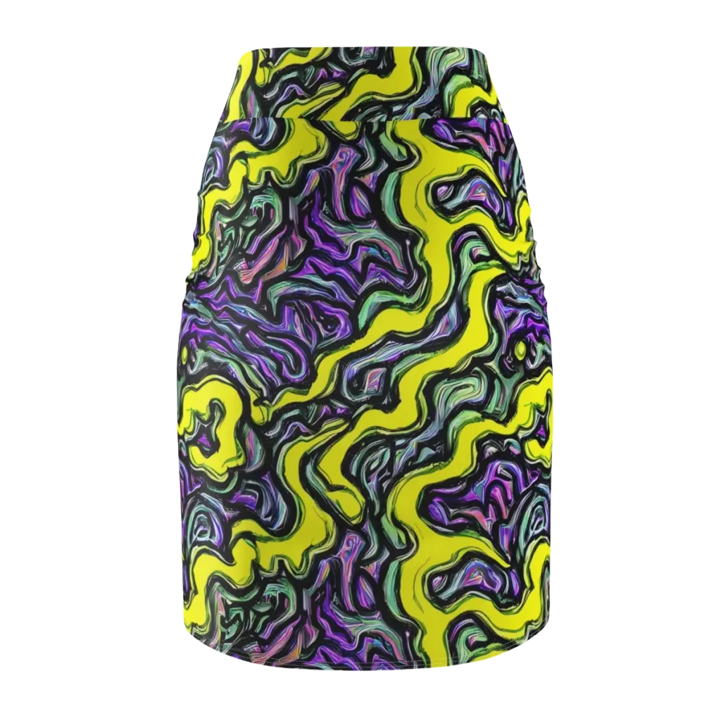 Acid Ripple on Pencil Skirt — Back