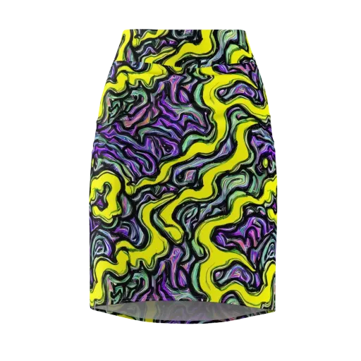 Acid Ripple on a Pencil Skirt