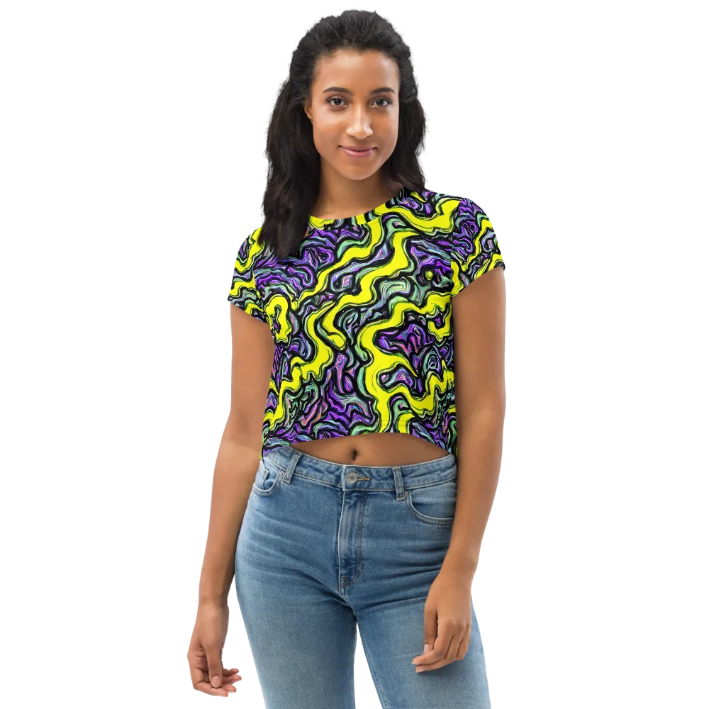 Acid Ripple on Crop Tee — Front