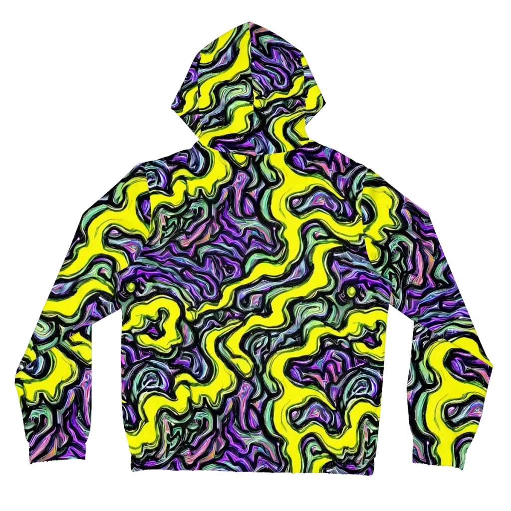 Acid Ripple on Women's Full-Zip Hoodie — Back