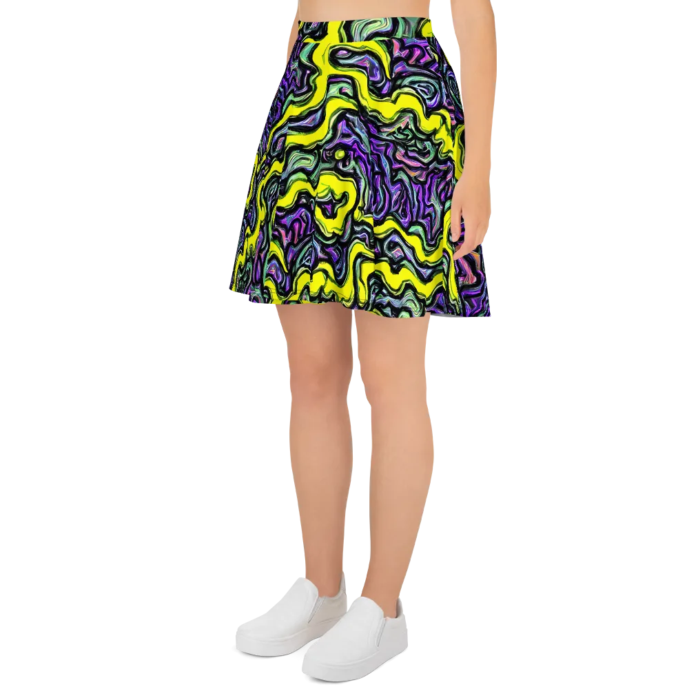 Acid Ripple on Skater Skirt — Left