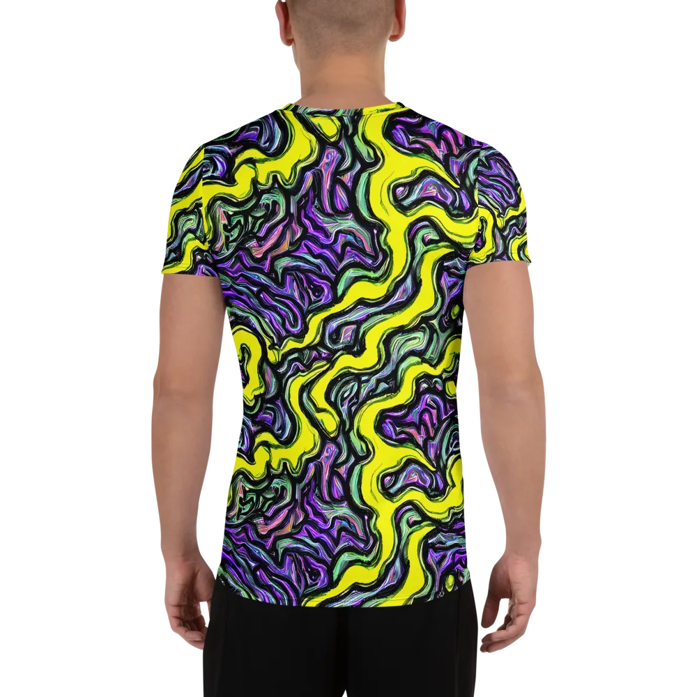 Acid Ripple on Men's Athletic T-Shirt — Back