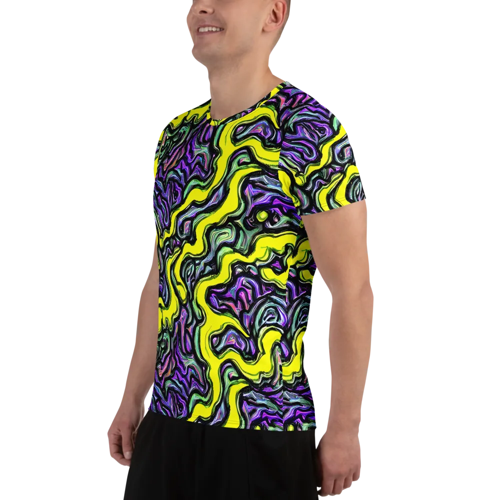 Acid Ripple on Men's Athletic T-Shirt — Left