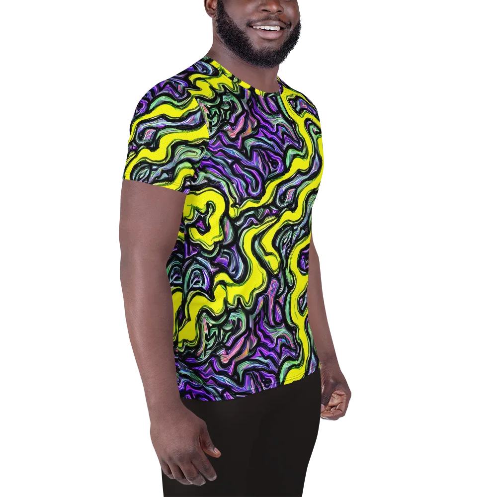 Acid Ripple on Men's Athletic T-Shirt — Right