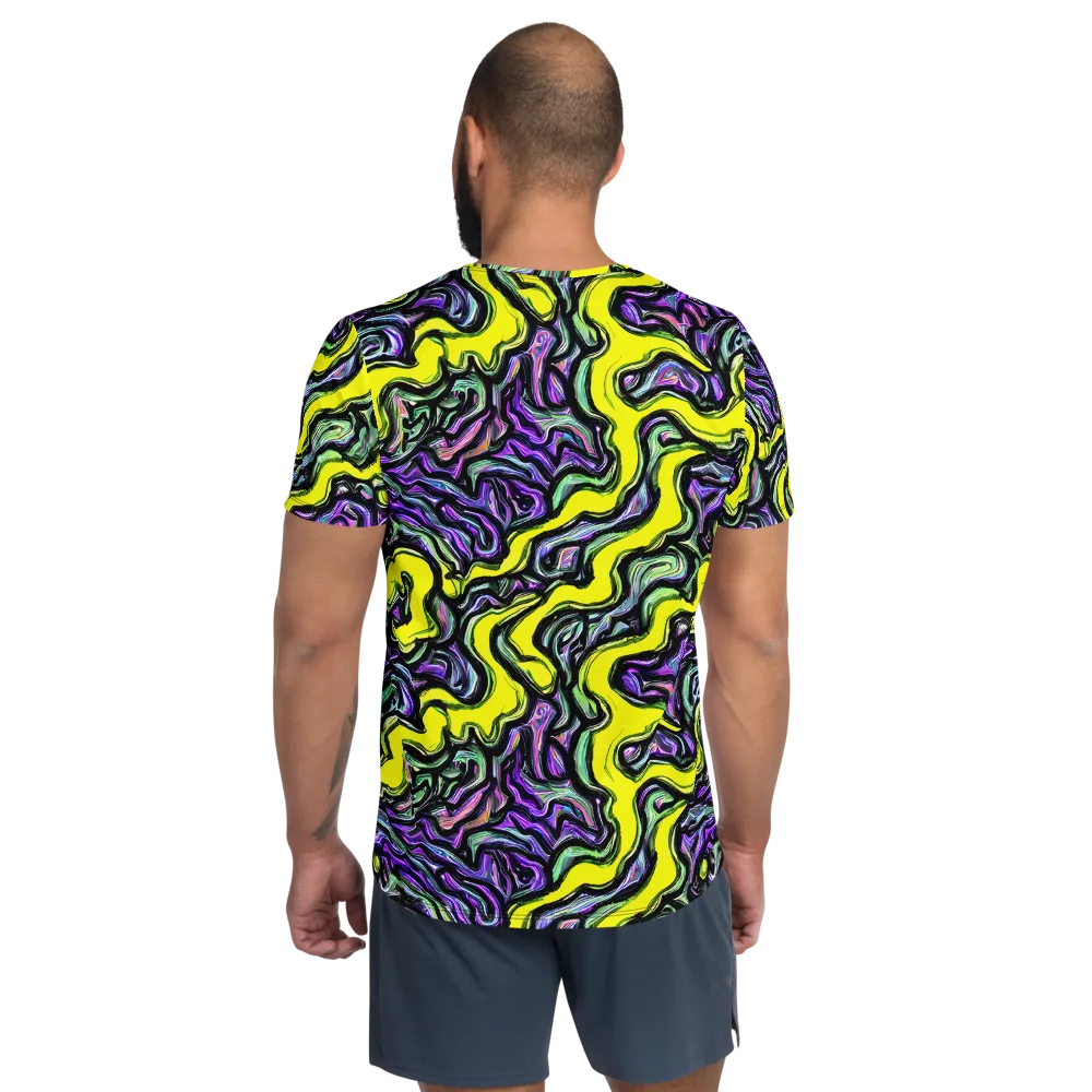 Acid Ripple on Men's Athletic T-Shirt — Back