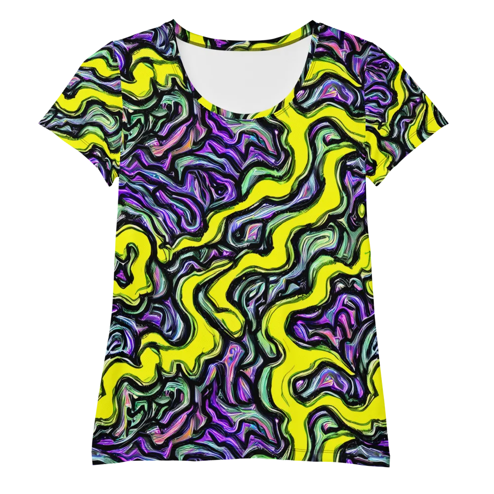 Acid Ripple on Women's Athletic T-Shirt — Front
