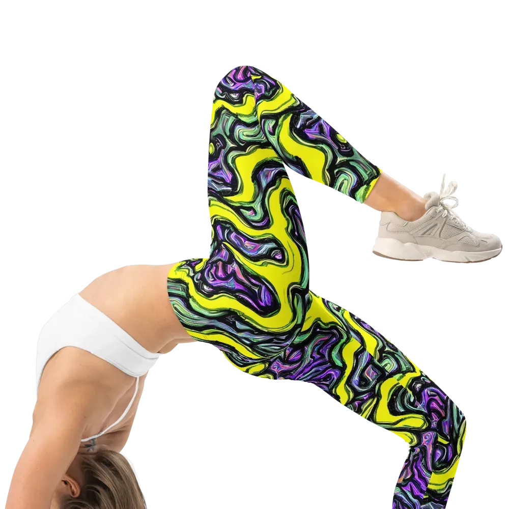 Acid Ripple on Leggings — Right