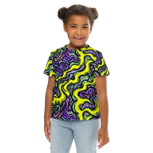 Acid Ripple on a Kids Crew Neck T-Shirt
