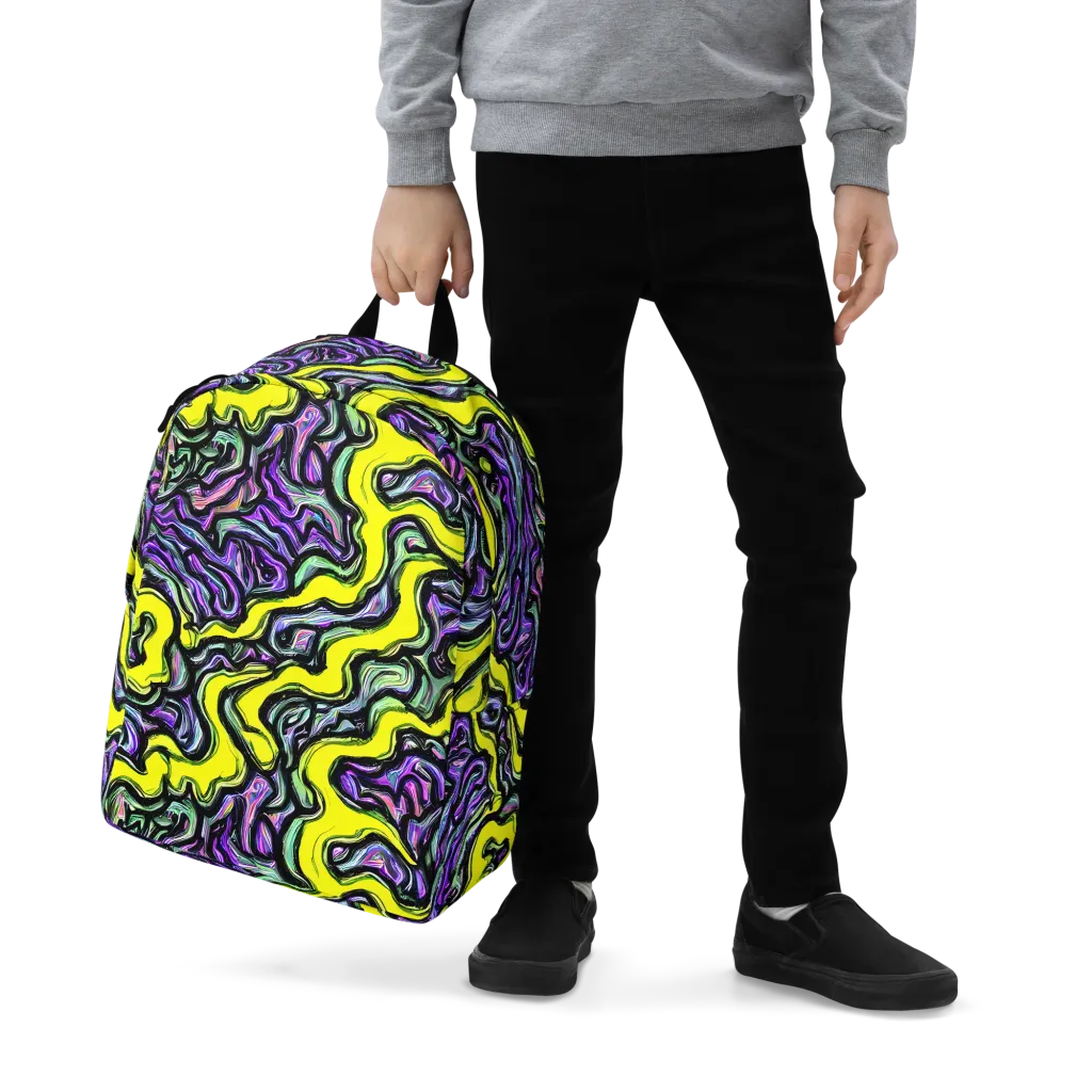 Acid Ripple on Minimalist Backpack — Zoomed-in