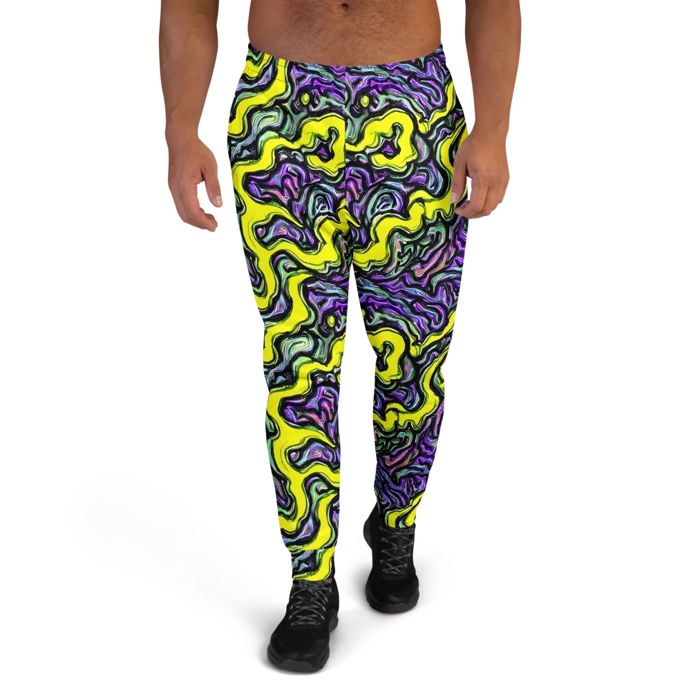 Acid Ripple on Men's Joggers — Front