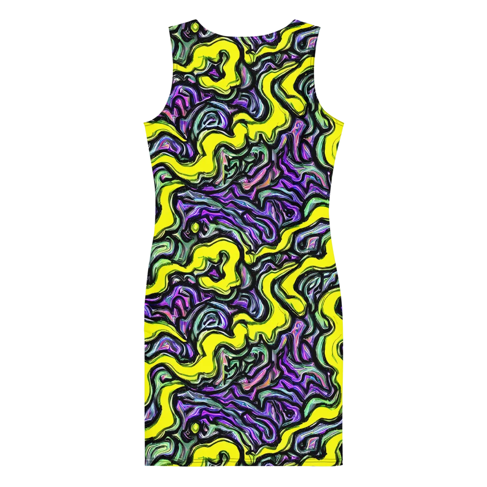 Acid Ripple on Bodycon Dress — Back